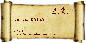 Laczay Kálmán névjegykártya