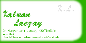 kalman laczay business card